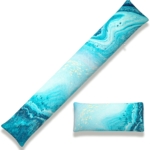 Atufsuat Bean Bag Wrist Rest, Ergonomic Wrist Support for Mouse and Keyboard, Beaded Cushion for Wrist Arm Hand Elbow Support, Computer Laptop Accessories, Office Desk Decor for Women Men, Teal Marble